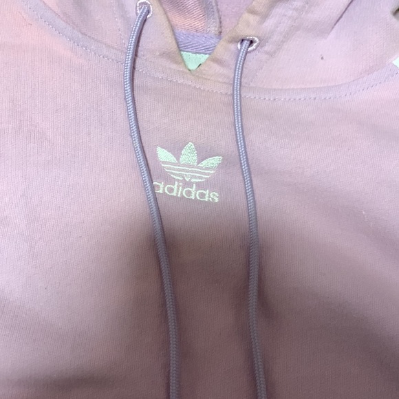 Adidas Original Cropped Purple Hoddie - Picture 3 of 8